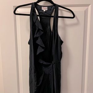 Parker black wrap mini dress
